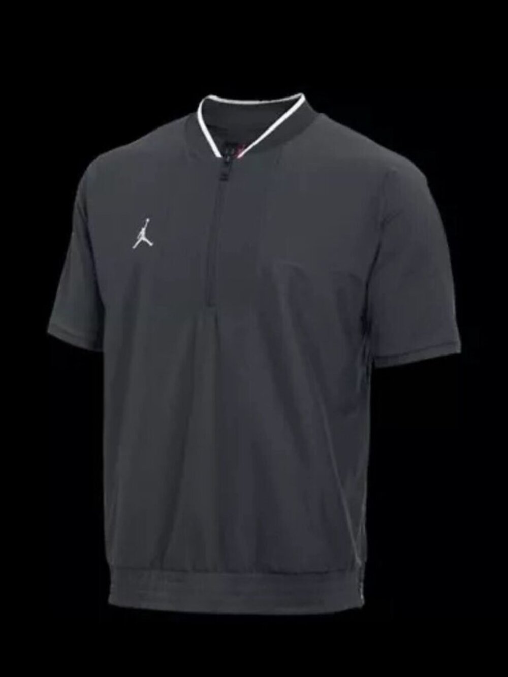 Jordan Men's Black Team Lightweight Windrunner Short Sleeve Jacket Size L